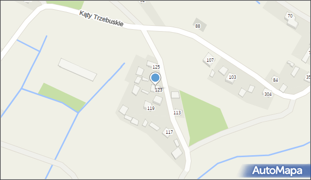 Trzebuska, Kąty Trzebuskie, 294a, mapa Trzebuska