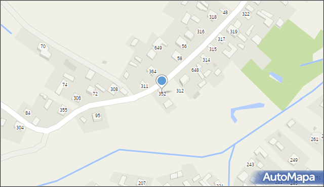 Trzebuska, Kąty Trzebuskie, 352, mapa Trzebuska