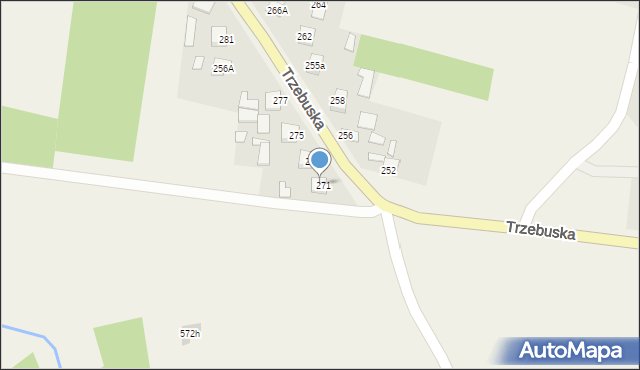 Trzebuska, Kąty Trzebuskie, 534, mapa Trzebuska