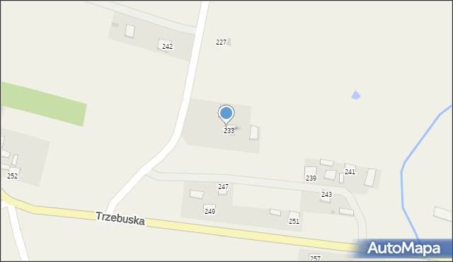 Trzebuska, Kąty Trzebuskie, 542B, mapa Trzebuska