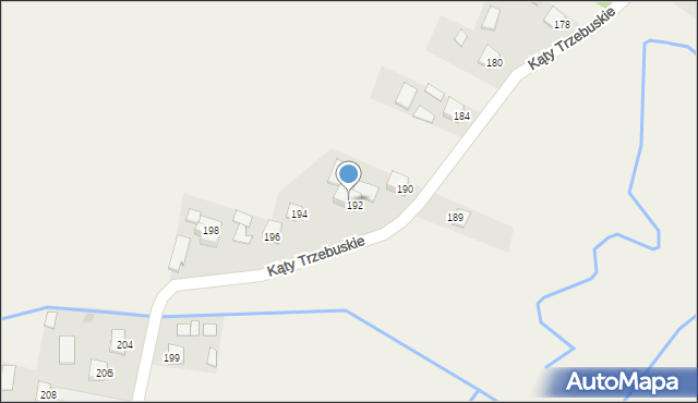 Trzebuska, Kąty Trzebuskie, 568, mapa Trzebuska