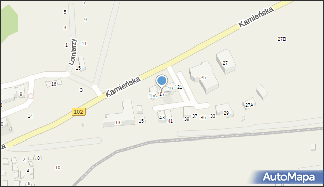 Trzęsacz, Kamieńska, 17, mapa Trzęsacz