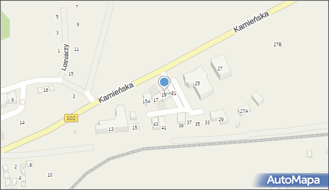 Trzęsacz, Kamieńska, 19, mapa Trzęsacz