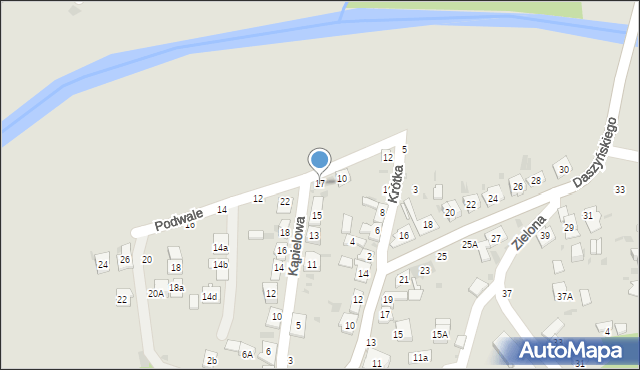 Tuchów, Kąpielowa, 17, mapa Tuchów