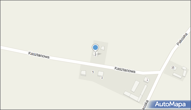 Tuczno, Kasztanowa, 2, mapa Tuczno