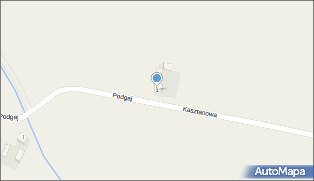 Tuczno, Kasztanowa, 4, mapa Tuczno
