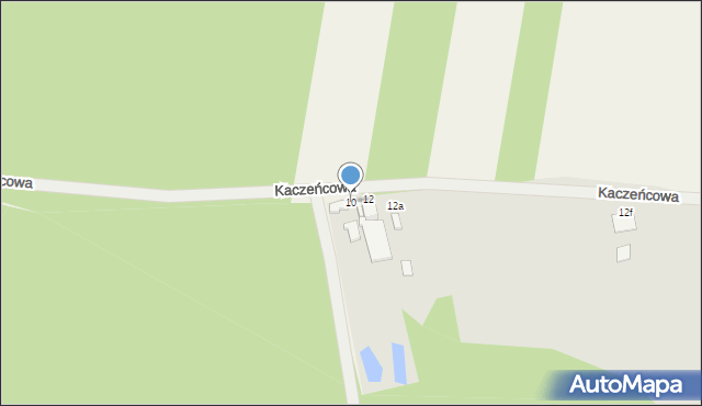 Tuszyn, Kaczeńcowa, 10, mapa Tuszyn