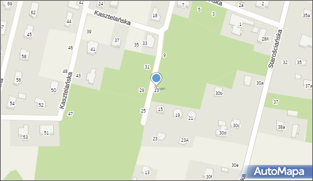 Tuszynek Majoracki, Kasztelańska, 13, mapa Tuszynek Majoracki