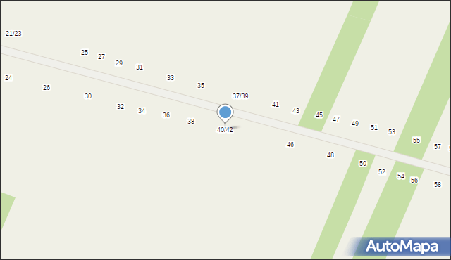 Twarda, Karnys, 40/42, mapa Twarda