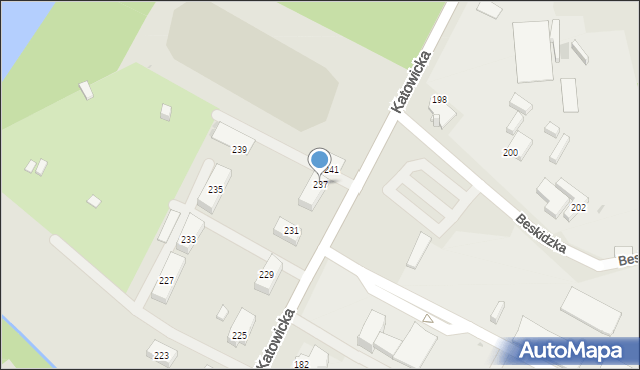 Tychy, Katowicka, 237, mapa Tychów