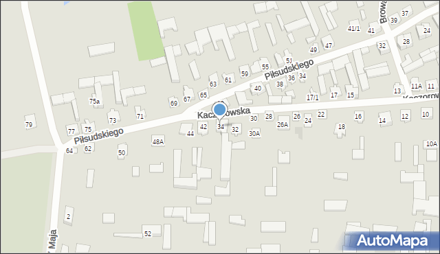 Tykocin, Kaczorowska, 34, mapa Tykocin