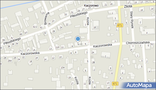 Tykocin, Kaczorowska, 7, mapa Tykocin