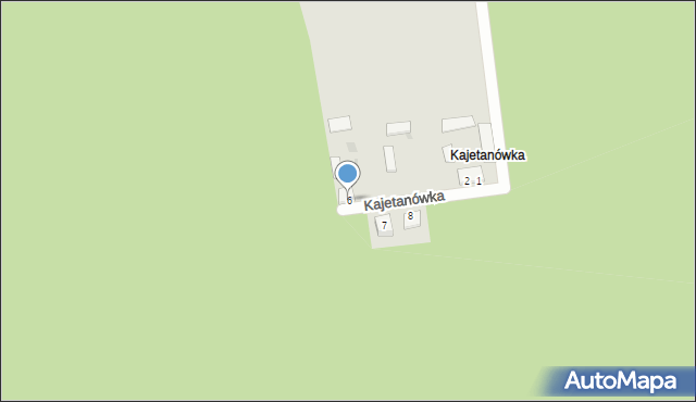 Urzędów, Kajetanówka, 6, mapa Urzędów