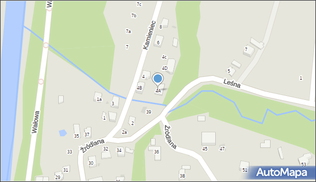 Ustroń, Kamieniec, 4A, mapa Ustroń