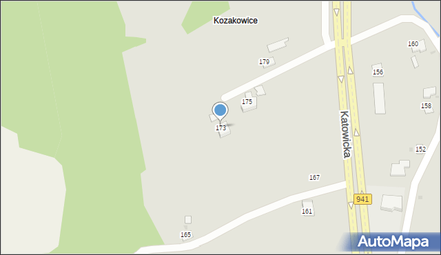 Ustroń, Katowicka, 173, mapa Ustroń