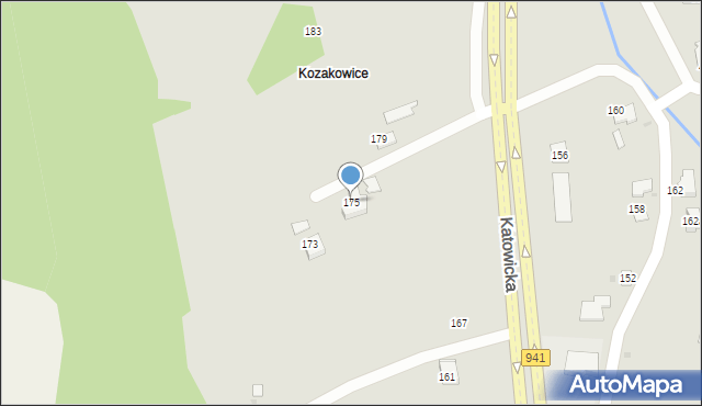 Ustroń, Katowicka, 175, mapa Ustroń