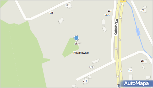 Ustroń, Katowicka, 183, mapa Ustroń