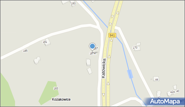 Ustroń, Katowicka, 187A, mapa Ustroń