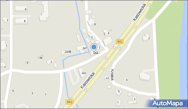 Ustroń, Katowicka, 245, mapa Ustroń