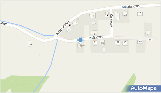 Uzarzewo, Kalinowa, 18, mapa Uzarzewo