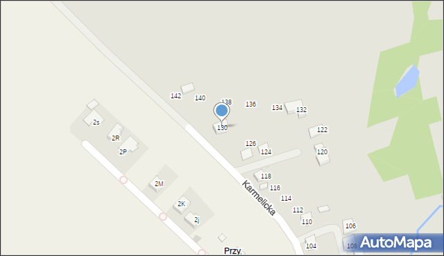 Wadowice, Karmelicka, 130, mapa Wadowice