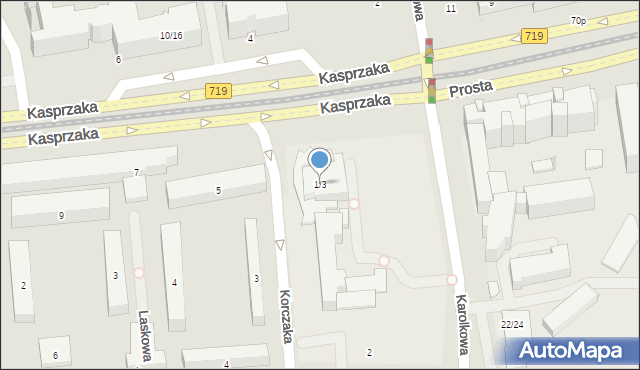 Warszawa, Kasprzaka Marcina, 1/3, mapa Warszawy