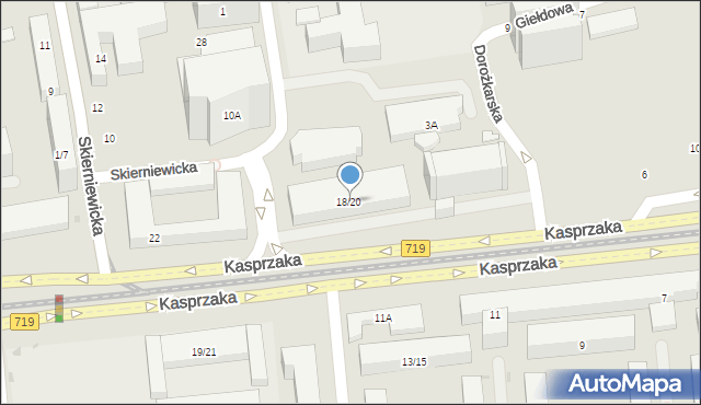 Warszawa, Kasprzaka Marcina, 18/20, mapa Warszawy