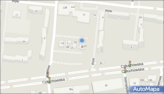 Warszawa, Karabeli, 2E, mapa Warszawy