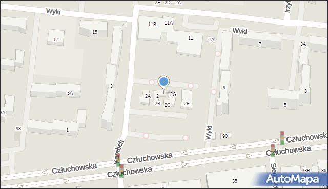 Warszawa, Karabeli, 2H, mapa Warszawy