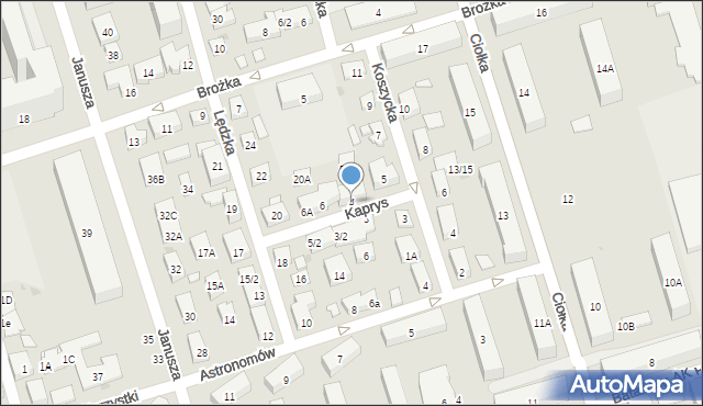 Warszawa, Kaprys, 4, mapa Warszawy