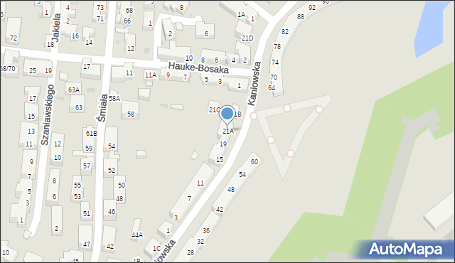 Warszawa, Kaniowska, 21A, mapa Warszawy