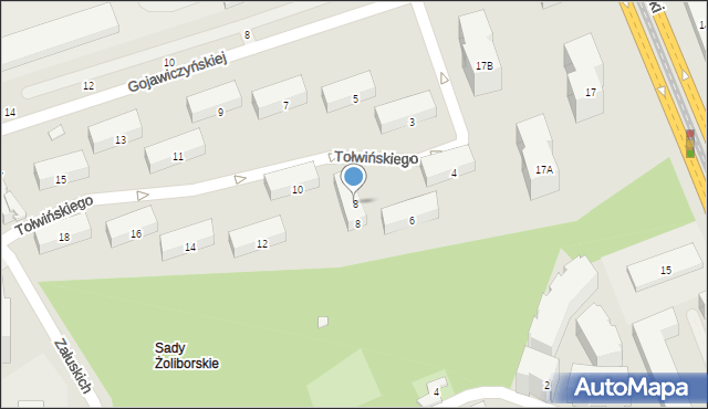 Warszawa, Kalenkiewicza Macieja, ppłk., 8, mapa Warszawy
