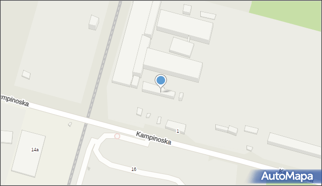 Warszawa, Kampinoska, 1, mapa Warszawy