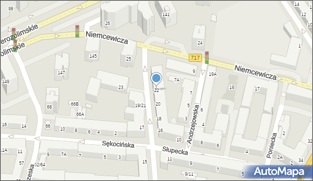 Warszawa, Kaliska, 22, mapa Warszawy