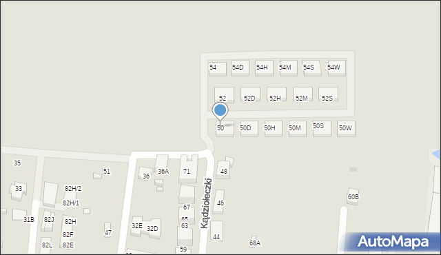 Warszawa, Kądziołeczki, 50, mapa Warszawy