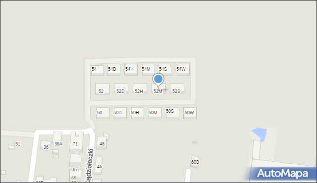 Warszawa, Kądziołeczki, 52N, mapa Warszawy