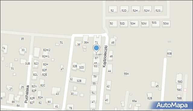 Warszawa, Kądziołeczki, 69, mapa Warszawy