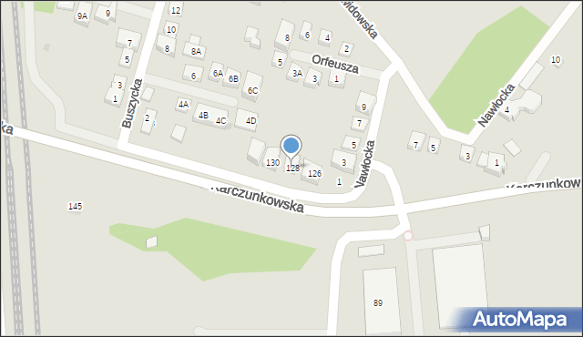 Warszawa, Karczunkowska, 128, mapa Warszawy