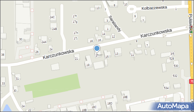 Warszawa, Karczunkowska, 17, mapa Warszawy