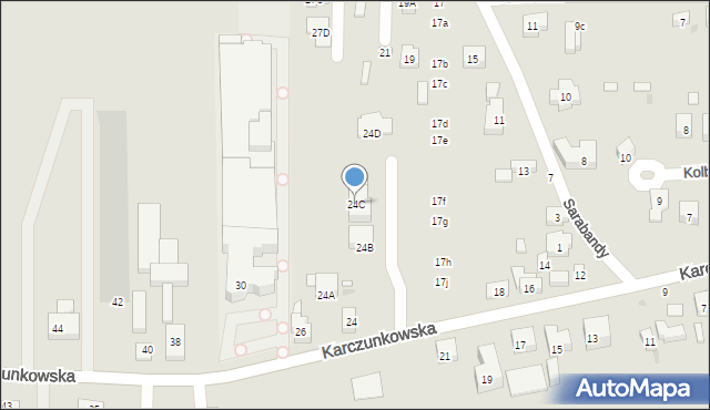 Warszawa, Karczunkowska, 24C, mapa Warszawy