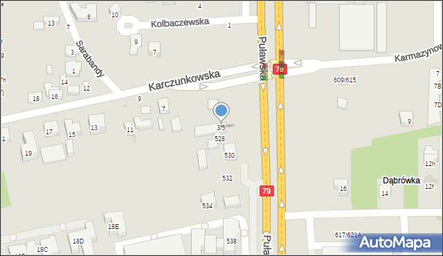 Warszawa, Karczunkowska, 3/5, mapa Warszawy