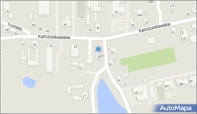 Warszawa, Karczunkowska, 33, mapa Warszawy
