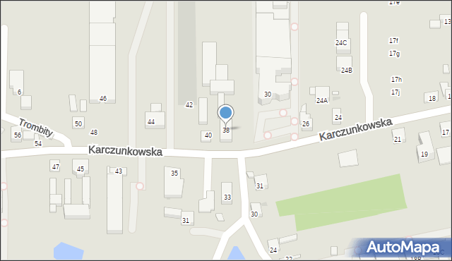 Warszawa, Karczunkowska, 38, mapa Warszawy