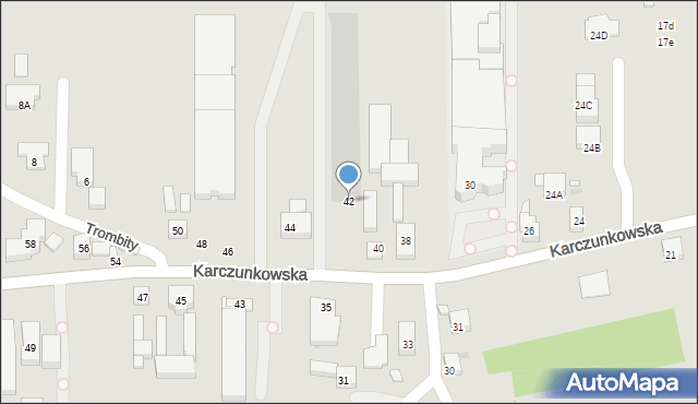 Warszawa, Karczunkowska, 42, mapa Warszawy