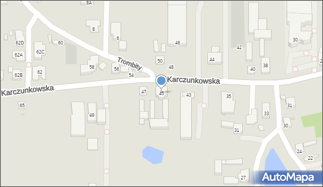 Warszawa, Karczunkowska, 45, mapa Warszawy