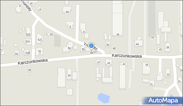 Warszawa, Karczunkowska, 54, mapa Warszawy