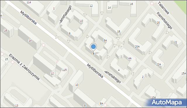Warszawa, Kamińskiego Aleksandra, dh., 6, mapa Warszawy