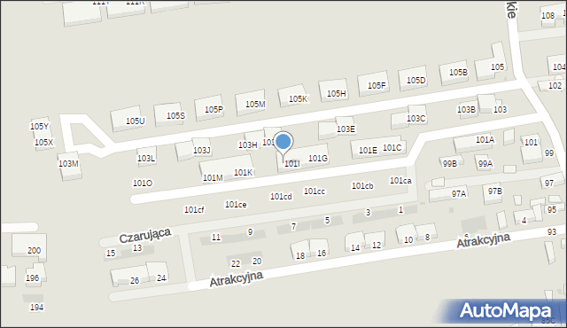 Warszawa, Kąty Grodziskie, 101J, mapa Warszawy