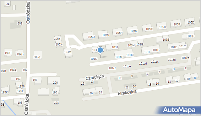 Warszawa, Kąty Grodziskie, 101N, mapa Warszawy