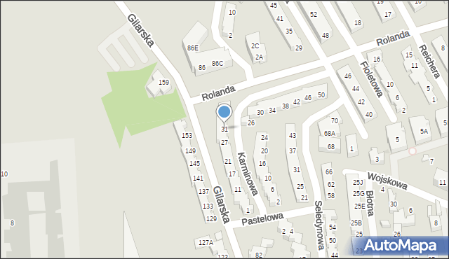 Warszawa, Karminowa, 31, mapa Warszawy